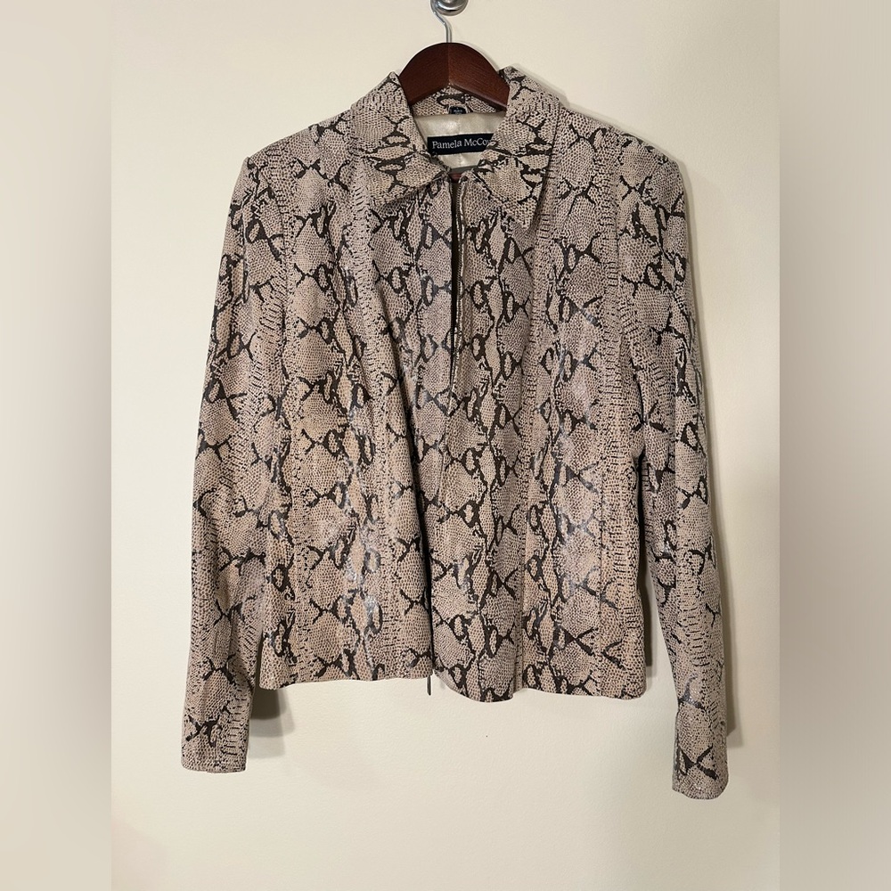 Pamela McCoy Snake Print Jacket